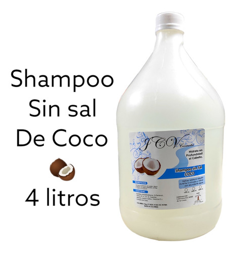 Shampoo Sin Sal Coco 4 Litros Galón - mL a $10