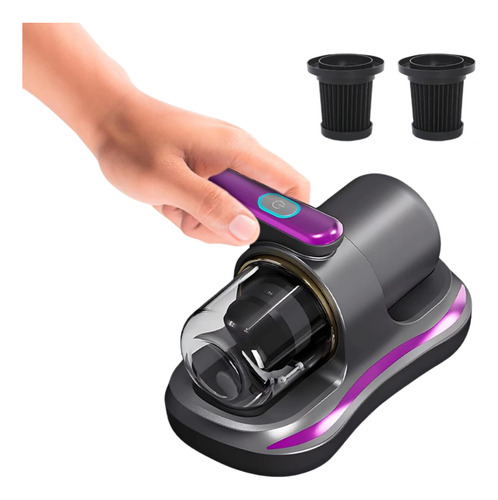 Aspirador Portátil Anti Acaro Ultravioleta Cama Sofá Sem Fio Cor Preto 5v