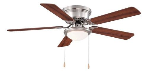 Hugger 25518 Led Brushed Nickel Ceiling Fan 52  W/ Chestnut/