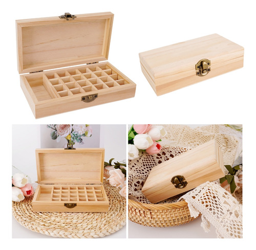Elegante Caja De Almacenamiento De Aceites Esenciales Con Or