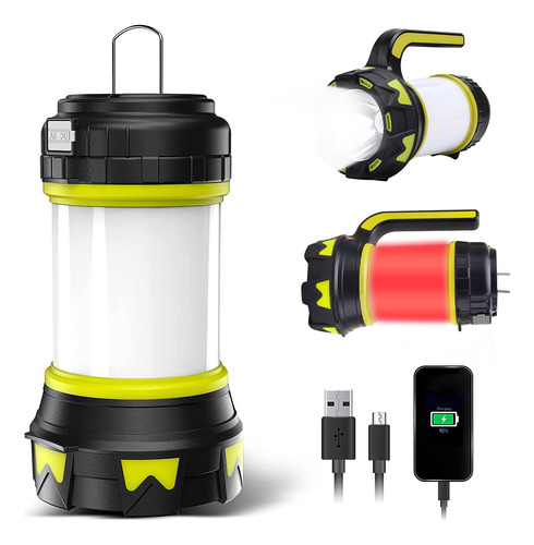 Luz De Camping Recargable Por Usb, Linterna Portátil