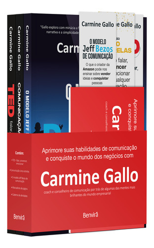 Combo Carmine Gallo: Aprimore Suas Habilidades De Comunicação E Conquiste O Mundo Dos Negócios - 1ª Edição 2023, De Carmine Gallo. Editora Benvirá, Capa Mole Em Português