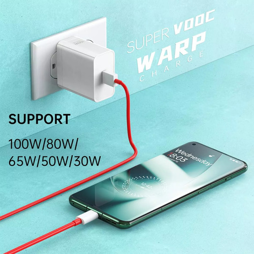 100w Cargador Supervooc Para Oneplus 11 12 Ace 2 3 Pro Oppo