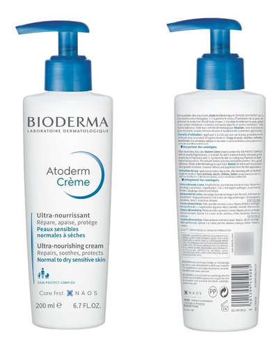 Imagen 2 de 3 de Crema Hidratante Bioderma Atoderm Crema 200ml