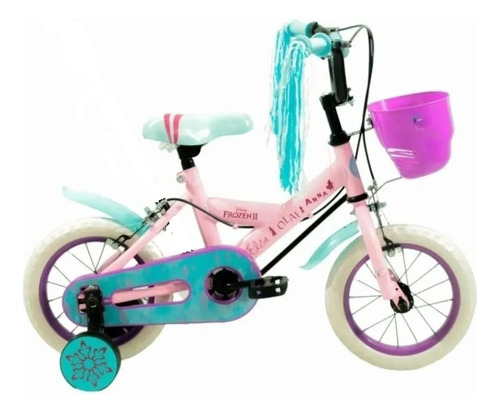 Bicicleta Infantil R 12 Disney Ruedas Goma Eva Con Rayos