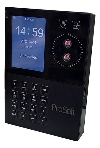 Reloj Facial Biométrico Palma Wifi Pendrive Ps500w Prosoft Color Negro