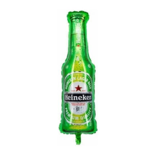 Globo Botella Heineken Metalizado Chico 30cm Aprox