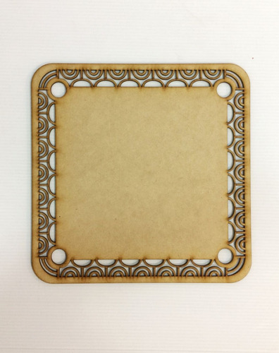 Bajoplato 10 Pz Cuadrado 30 X 30 Cm Mdf 3 Mm Laser Baseplato