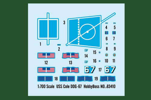 Uss Cole Ddg-67 Kit De Construcción Hobby Boss Barco Modelo