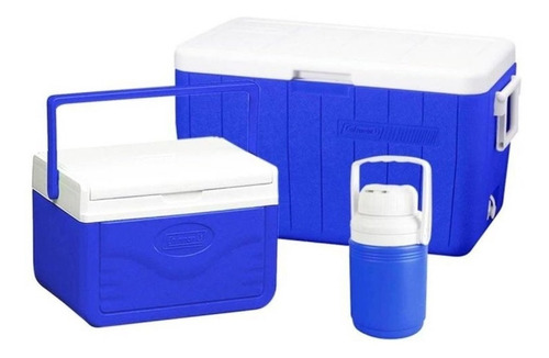 Coleman 4 Pzs Cooler 48 Qt + Cooler 5 Lt + Bidón + Hielo