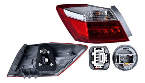 Calavera Exterior Honda Accord 2013 - 2015 Con Leds Izq Rxc