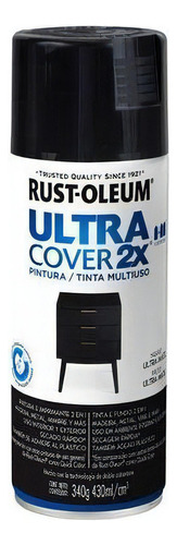 Aerosol Multiuso Ultra Cover 2x Color Negro Ultra Brillante