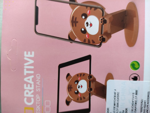 Soporte Base De Celular Ajustable Diseño Kawaiicaritatigrito