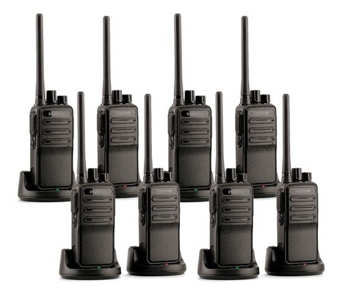 08 Rádios Comunicadores Walktalk Pretos Intelbras Rc 3002 G2