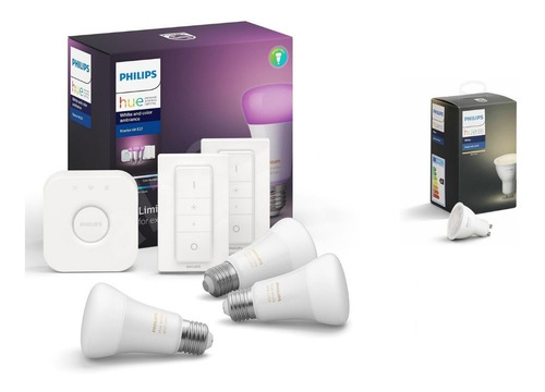 Philips Hue Kit White And Colors +2 Led Dicroica Nueva Gtia