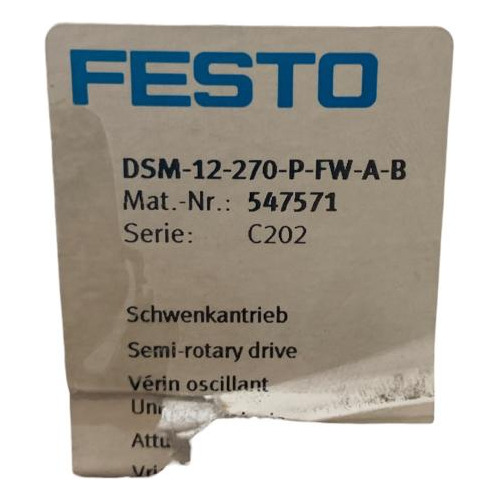 Festo Atuador Semi-rotativo Dsm-12-270-p-fw-a-b (new) (Usado)