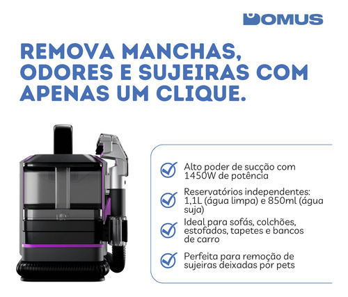 Extratora Portátil Spot Cleaner W3 Estofados E Sofás Wap