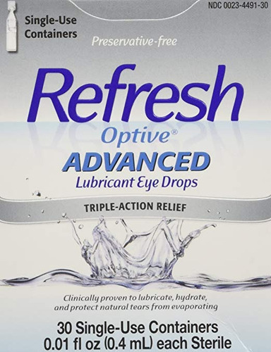 Refresh Actualizar Optive Avanzada Lubricante Gotas Para Los