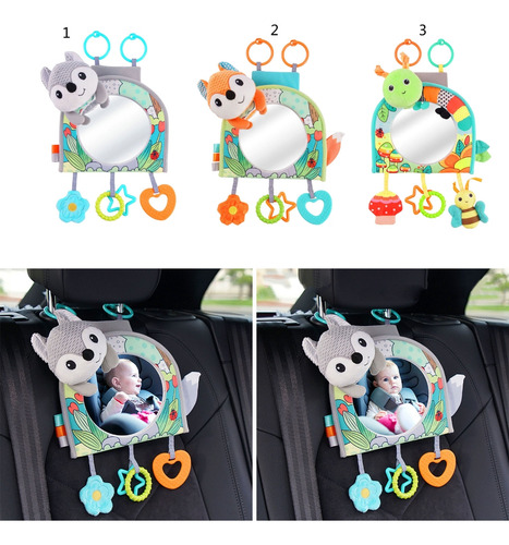 (3 #mold) Espejo De Juguete Para Asiento De Coche Con Sonaje