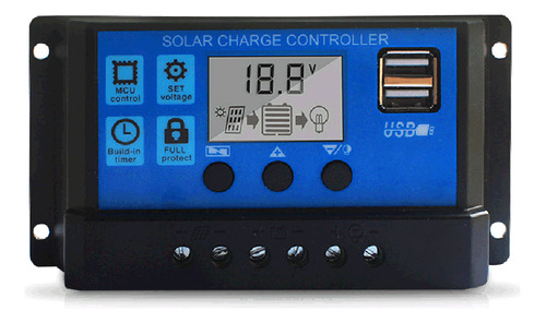 Controlador De Carga Solar 20a, Panel Solar Mejorado Puerto