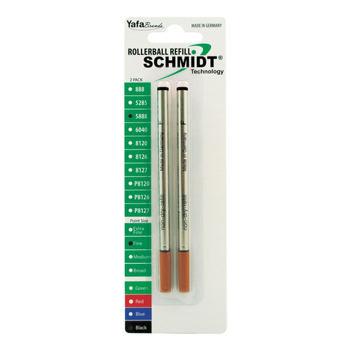 Schmidt 5888 Ceramic Rollerball Metal Tube Refill Fine Poin