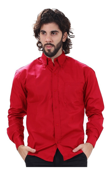 Camisa Roja Lisa Hombre | MercadoLibre 📦
