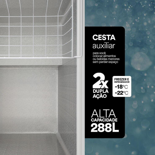 Freezer Expositor Horizontal Eos 320l Dupla Ação Eeh400 220v