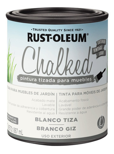 Pintura Tizada Exterior Chalked Muebles Rust Oleum 887ml