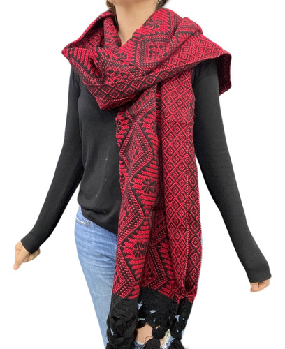 Rebozo Chal Bufanda Grueso Muy Calientito Unisex Artesanal 