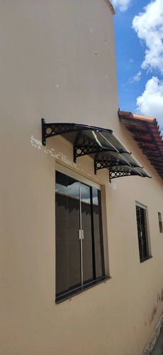 Toldo Policarbonato 3,60x0,50m P/ Portas E Janelas -completo
