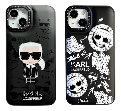 Funda Case Karl Lagerfeld Estilo Casetify Para iPhone 