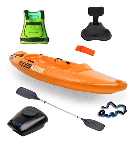 Kayak Rocker One Combo 8 Con Caja De Pesca Freeterra Premium