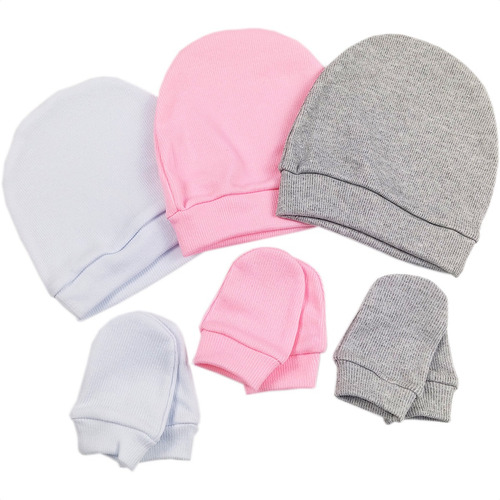 Kit Luva Bebê E Touca 3 Gorros E 3 Luvinhas Recém Nascido