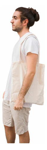Kit 200 Bolsas Sacolas Ecobag Algodão Cru Lisa 35x40