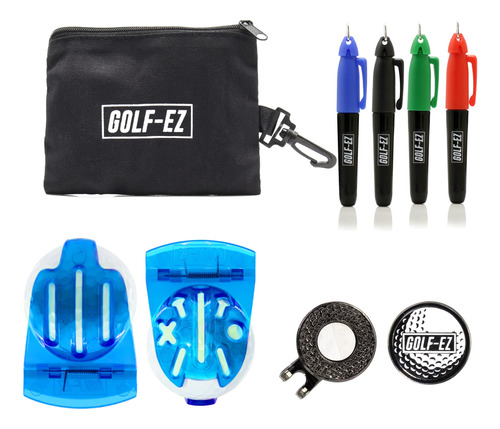 Golf-ez Tri-line Kit Alineacion Pelota Golf Marcador Bola