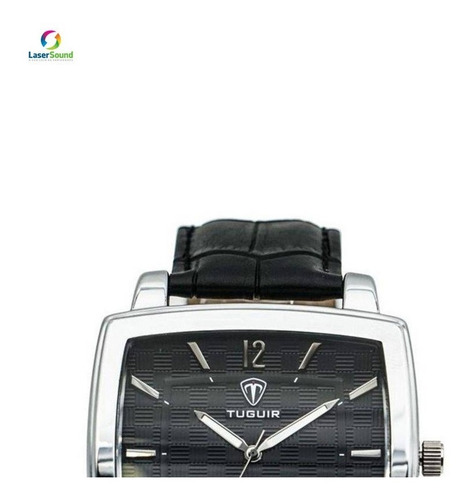 Relógio Masculino Tuguir 5436g Prata E Preto C/ Garantia Nf