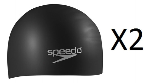 Speedo Cabeza Pelo Largo Natacion Silicona Cap Negro