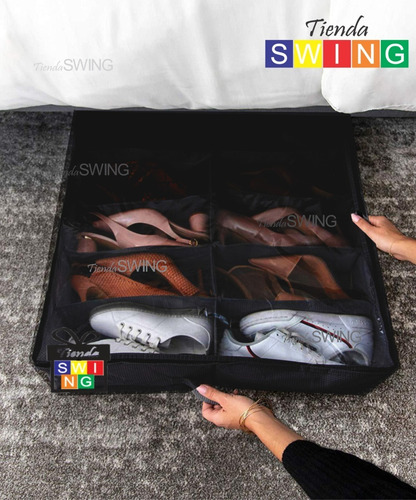 Imagen 7 de 9 de Organizador De Zapatos Bajo Cama 12 Pares Tapa Transparente