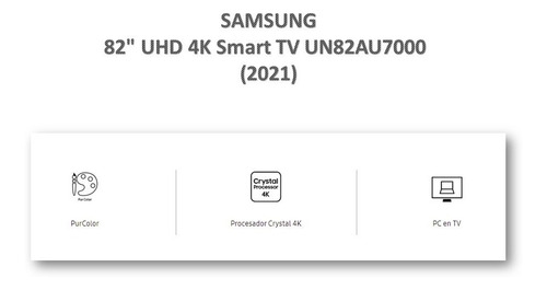 Imagen 5 de 7 de Tv 82 Uhd 4k Smart Tv Un82au7000 (modelo 2021)