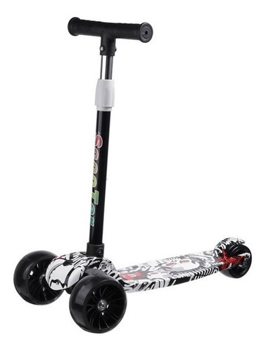 Imagen 3 de 6 de Scooter De 3 Ruedas Para Niños, Patinete Con Luz Led Con Gra