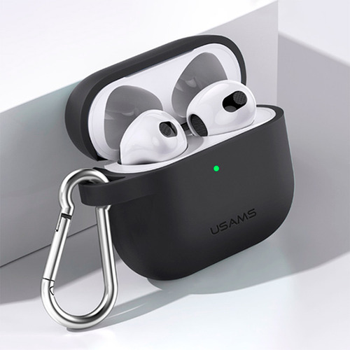 Case Para Airpod 3 Con Llavero Negro
