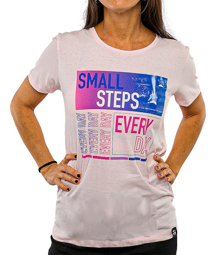 Topper Remera T-shirt Gtw-mc Small Steps Rosa