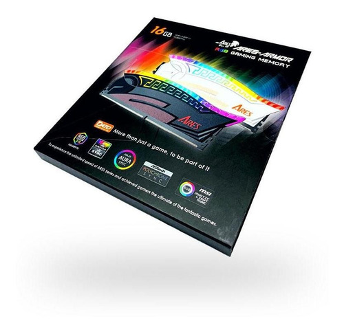 Imagem 3 de 6 de Memoria Gamer Ddr4 Ares Armor Dato Rgb 3200 Cl16 2x8gb Wt