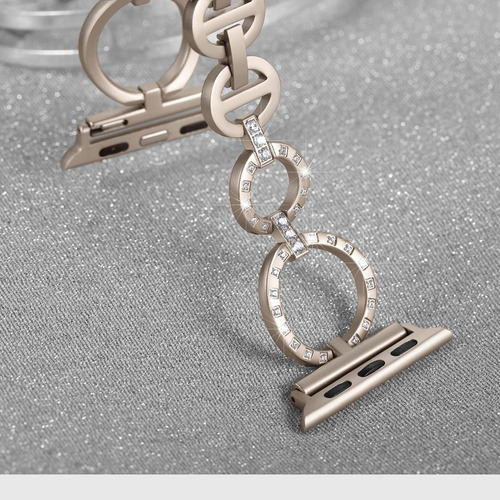 Extensible Applewatch/t500 Dama Ajustable Aros Elegantes Ancho De La Correa 42 Color Champagne