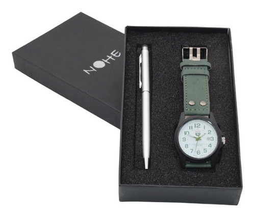 Reloj Hombre, Estuche, Set Elegante De Regalo, Pluma