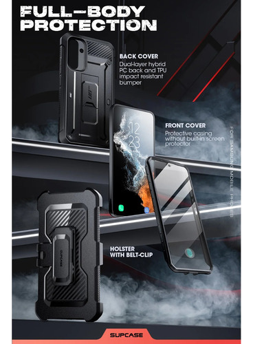 Case Militarizado 360° Supcase Para Galaxy A54 5g Negro