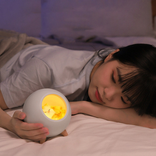 Imagen 7 de 9 de Mini Mascota Casa Luz Noche Portátil Usb Dimming Lámpara De