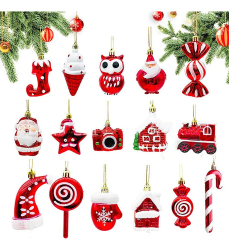 Ay 16pcs Colgante De Caramelo Con Forma De Árbol De Navidad