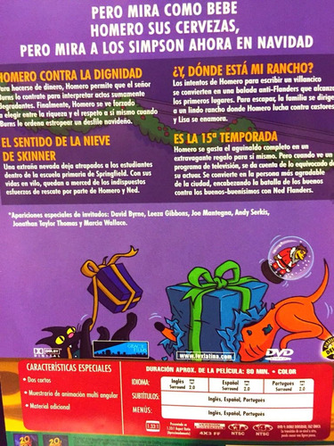 Imagen 2 de 2 de Los Simpson Navidad En Springfield Dvd Nuevo Original