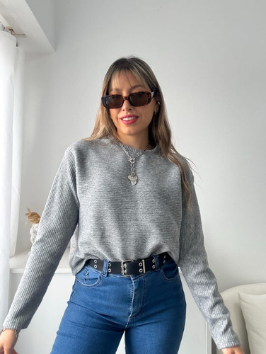 Sweater De Mujer Lanilla Brush Comodo Liviano Y Abrigado